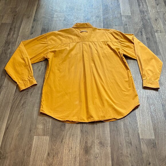 Bugle Boy Classics Orange Button Down Shirt 100% Cotton Women's Size Medium - Picture 3 of 6